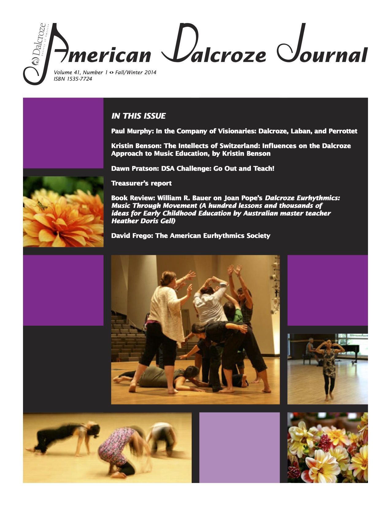 American Dalcroze Journal Vol. 41 No. 1 – Fall/Winter 2014
